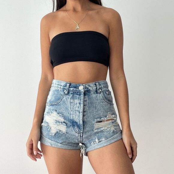 One Teaspoon Pants - One teaspoon Outlaws Distressed Denim Shorts 26